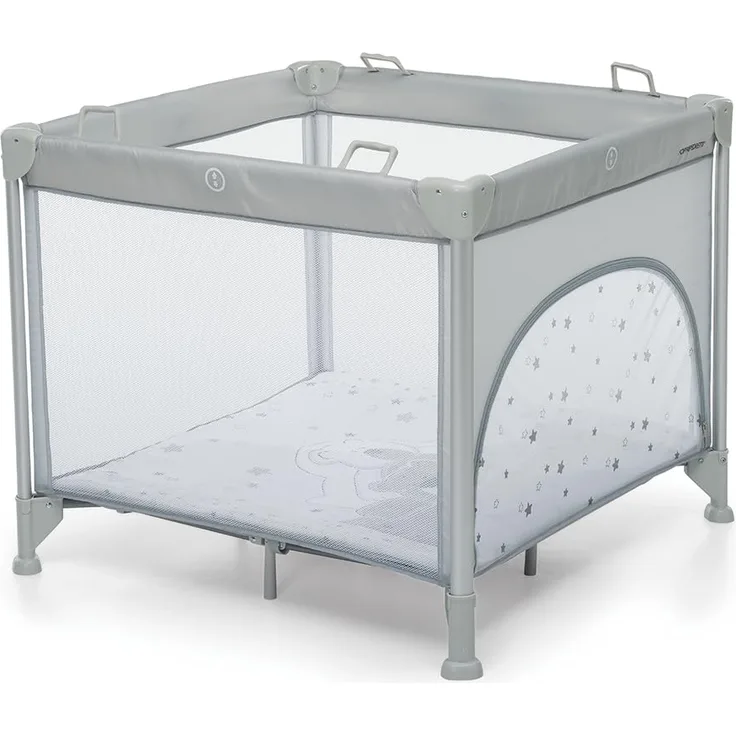 Foppapedretti Faltbares Laufgitter Jubox, für Kinder von der Geburt bis 36 Monate, tragbar mit Tasche, gepolsterte Matte, geschützte Ecken mit Bezug, 93 x 93 x 78 cm, Dolcestella
