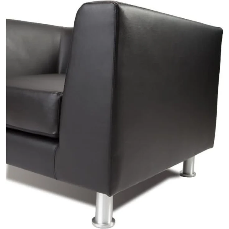 Rocada Wartezimmer-Sofa 3-Sitzer Kunstleder schwarz – Bild 2