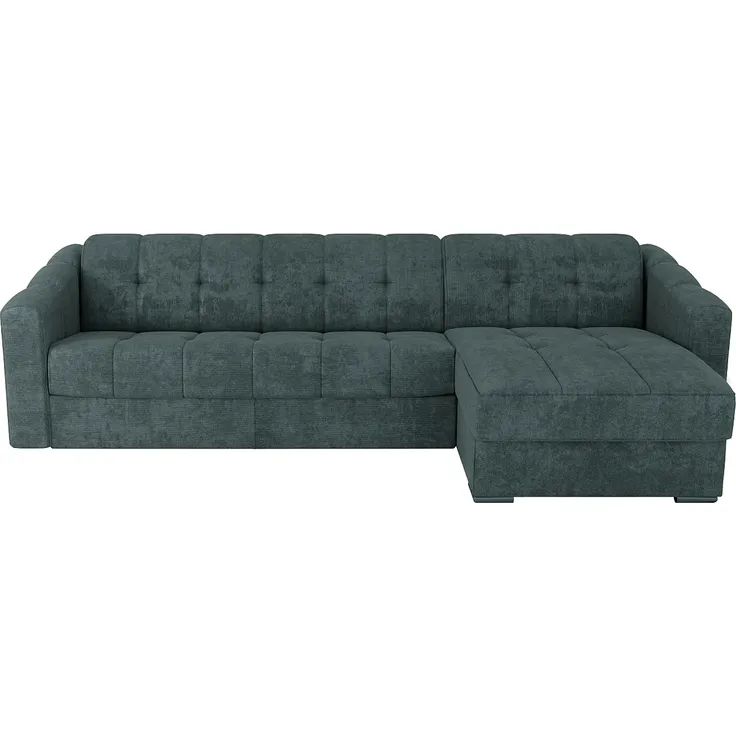 Vente-unique - DARIELO Sofa Stoff Blau - B 223 cm152 cm x H 85 cm x L 295 cm – Bild 4