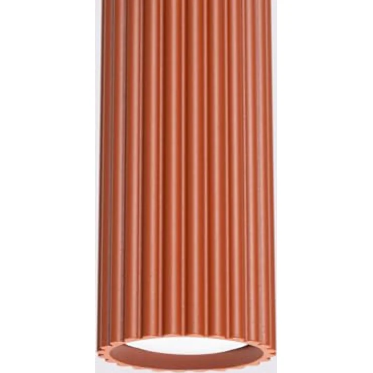 SOLLUX lighting Hängelampe Pendelleuchte Aluminium 1-flammig 8 x 8 x 118 cm Karbon Ockerrot, energieeffiziente Deckenlampe für Innenräume – Bild 4