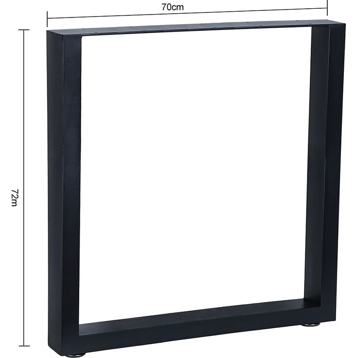 Tischuntergestell 70x72cm Möbelfüße Schwarz Tischbeine Industrie Bankkufen Stahl – Bild 10
