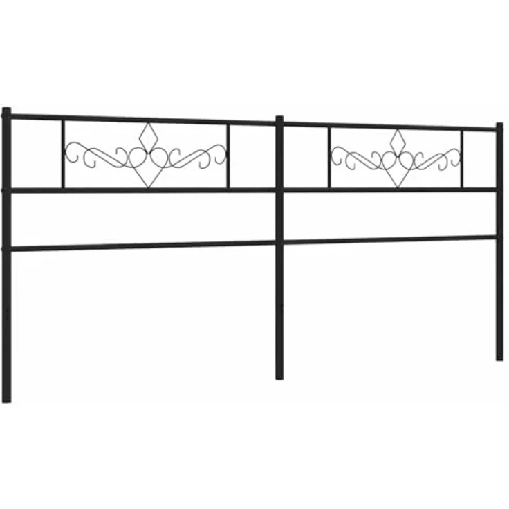 vidaXL Ersatz-Kopfteil Metall Schwarz 200 cm (Art-Nr 355305) – Bild 7