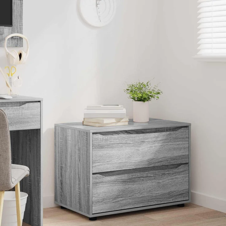 vidaXL Aufbewahrungsschrank 80 x 48 x 57 cm Holzwerkstoff Sonoma-Grau 888823 – Bild 5