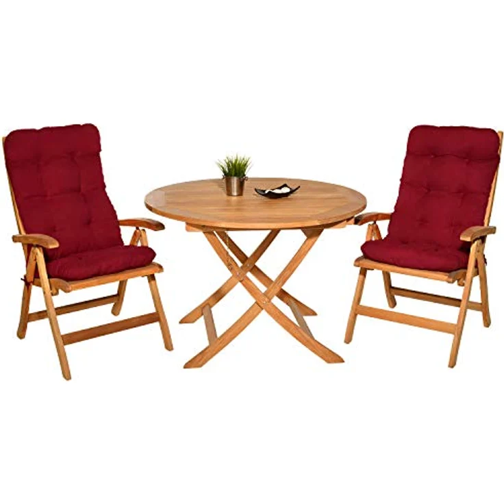 2er Set Beautissu Hochlehner Auflage Flair HL Rot – Bild 7