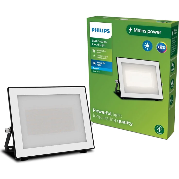 Philips Wandleuchten Lois 50 W Wandbeleuchtung für den Außenbereich Schwarz Metall IP65 Garten Terrasse I