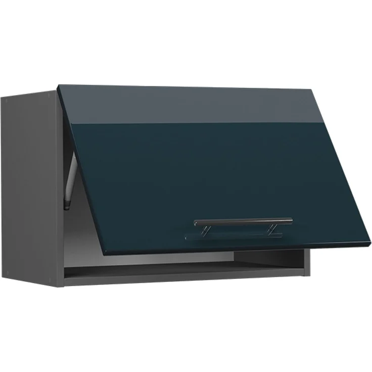 Hängeschrank Fame-Line Dunkelblau Hochglanz 60 cm Flach Vicco – Bild 4