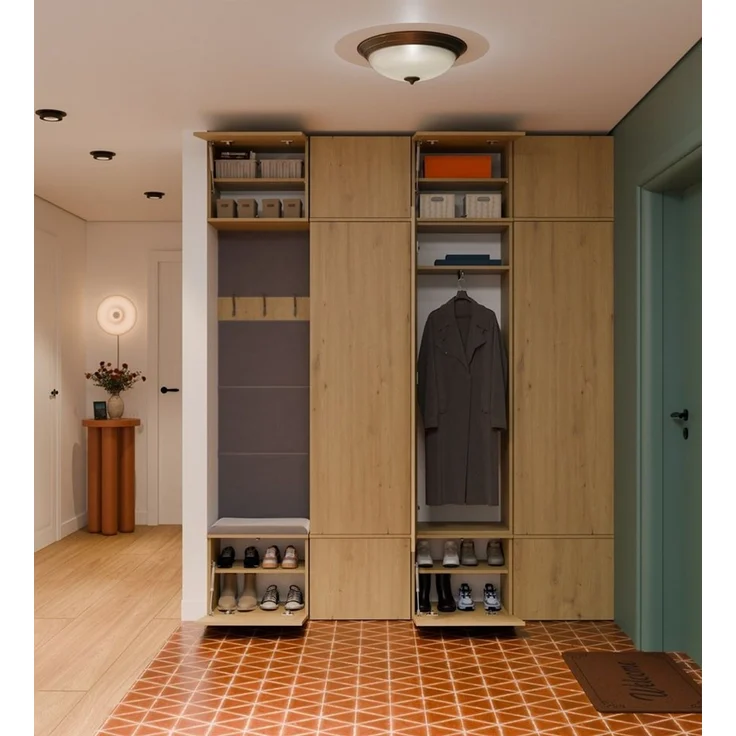 Raumhirsch Furniture Schuhschrank Garderobenschrank für Flur und Eingangsbereich (Kleiderschrank sowie Schuhschrank im SET) verschiedene Farben – Bild 4