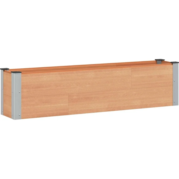 vidaXL Hochbeet Braun 150 x 30 x 36 cm WPC und Aluminium 42039028 – Bild 2
