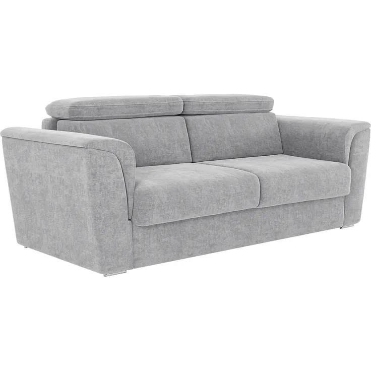 Vente-unique - RIZORA Sofa Stoff Grau - B 223 cm96 cm x H 93 cm x L 230 cm – Bild 4