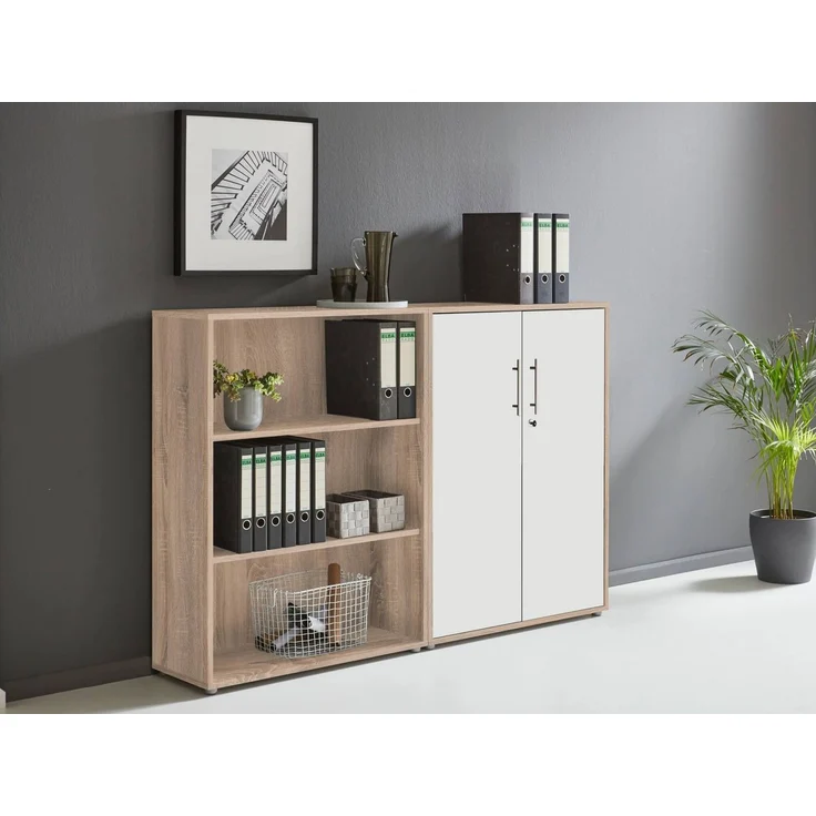 BMG Möbel Aktenschrank Office Edition Schrankwand 1 niedrig abschließbar, in verschiedenen Farben