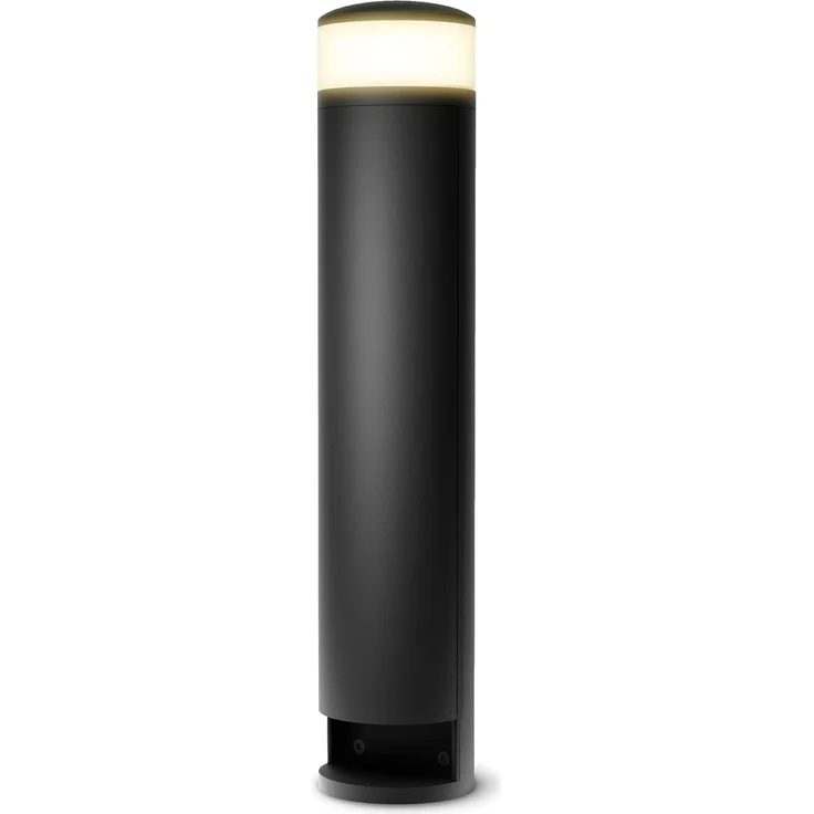 SSC-LUXon LED Gartenstrahler PALISO Energiesaeule mit Licht und 2 Steckdosen fuer Aussen - schwarz – Bild 5