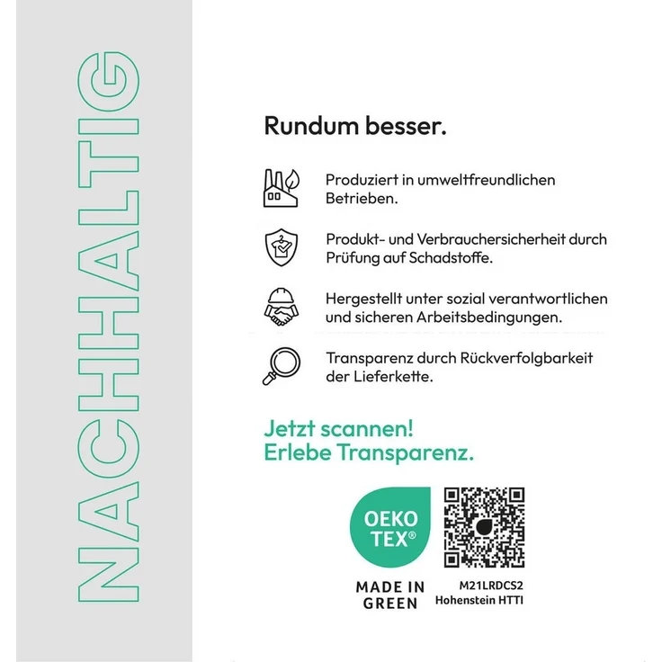Schiesser Spannbettlaken Elli - 97/3 - 150 x 200 cm - Hellgrün – Bild 3