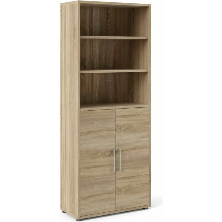 Dmora Kommode Valsesia, Wohnzimmerbuffet, Wohnzimmer-Sideboard, Moderne Küchen-Speisekammer, 89x40 h222 cm, Eiche