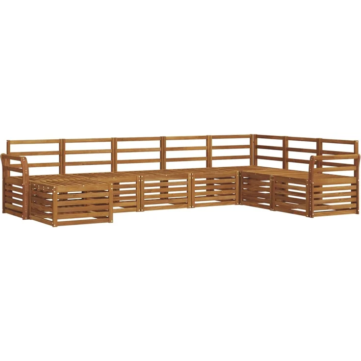 vidaXL Outdoor-Sofagarnitur 8 stk. 8-Sitzer Natur Massivholz Akazie 3375289 – Bild 2