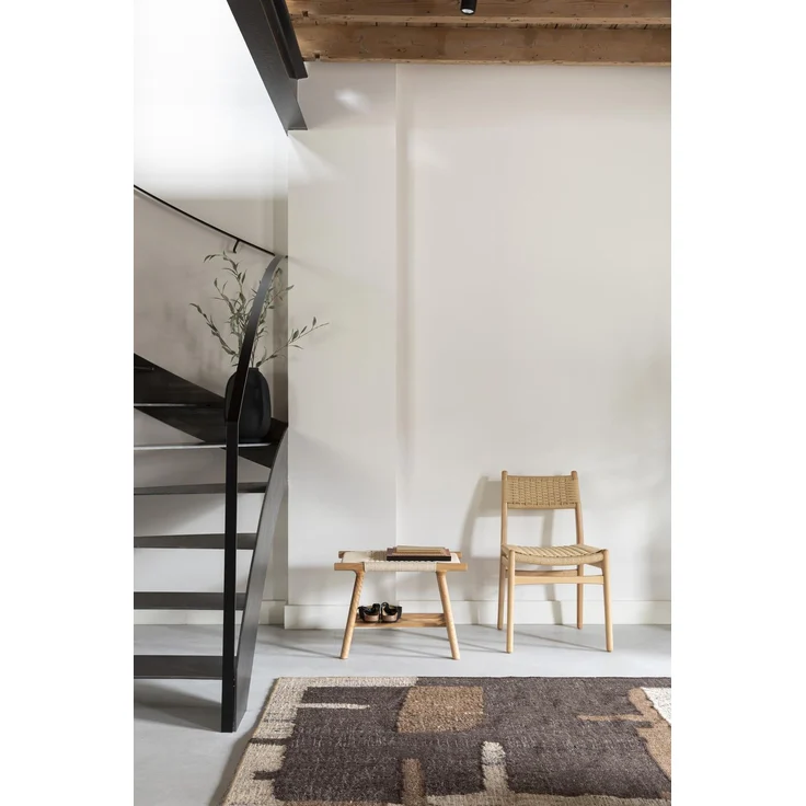 Dutchbone Esszimmerstuhl Cecile im 2er-Set, Gestell aus Buchenholz, Sitz- und Rückenlehne aus geflochtenem Seil, Natur/Beige – Bild 3