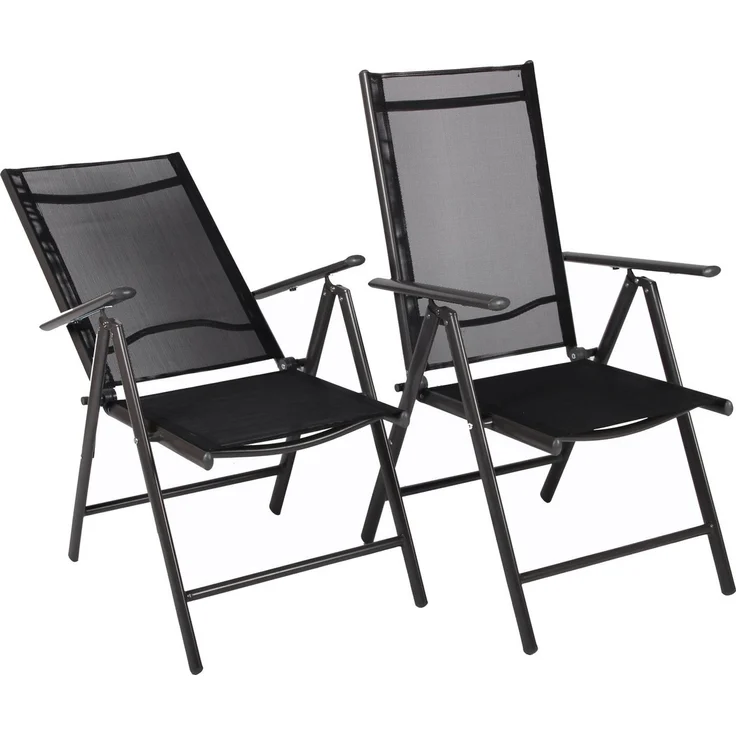 VCM Gartenstuhl Miami 916728 Anthrazit H. 105 x B. 56 x T. 65 cm – Bild 1