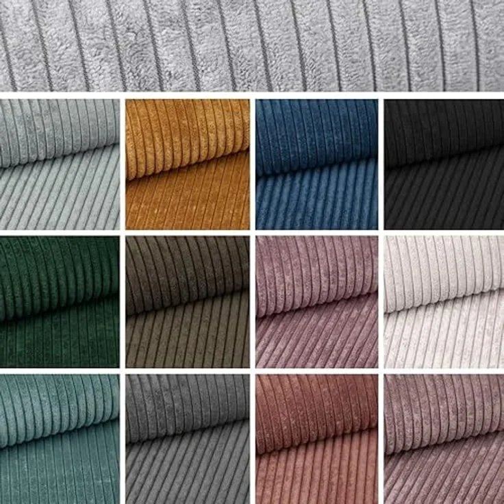 chilly pilley® Palettenkissen Palettenauflagen aus Cord für EU-Paletten - Abnehmbarer Bezug - Sitzkissen - Rückenlehnenkissen viele Farben (Seitenkissen 60 x 40 x 25/15, Schwarz) – Bild 5