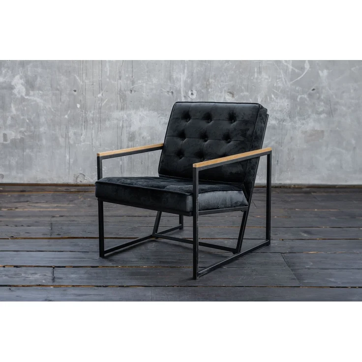KAWOLA Sessel ARLY Polstersessel Bezug Velvet schwarz 80 x 80 x 63 cm – Bild 7
