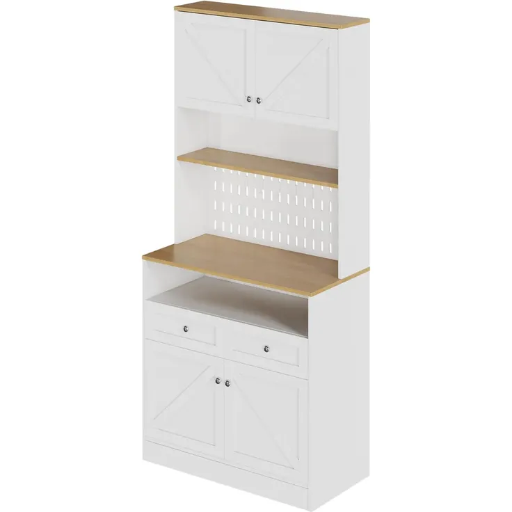 Highboard mit Türen und Schubladen, Höhe 175cm, Sideboard, Hochschrank, Wohnzimmerschrank, Mehrzweckschrank, Küchenschrank, viel Stauraum – Bild 9