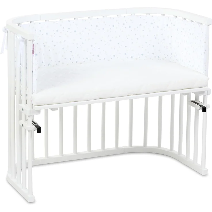 babybay Nestchen Piqué passend für Modell Boxspring XXL, weiß Sternemix sand/azurblau – Bild 5