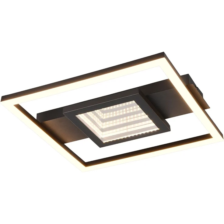 Trio Leuchten LED Deckenleuchte Wheeler 16 W schwarz matt eckig – Bild 2