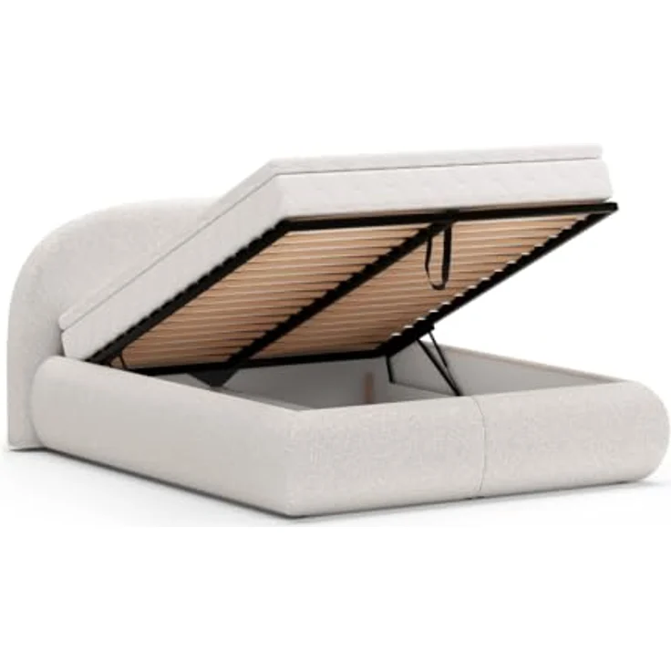 Beautysofa MOTTI Polsterbett, mit Bettkasten, in 140/160/180 cm, mit/ohne Matratze, Bouclé-Stoff – Bild 7