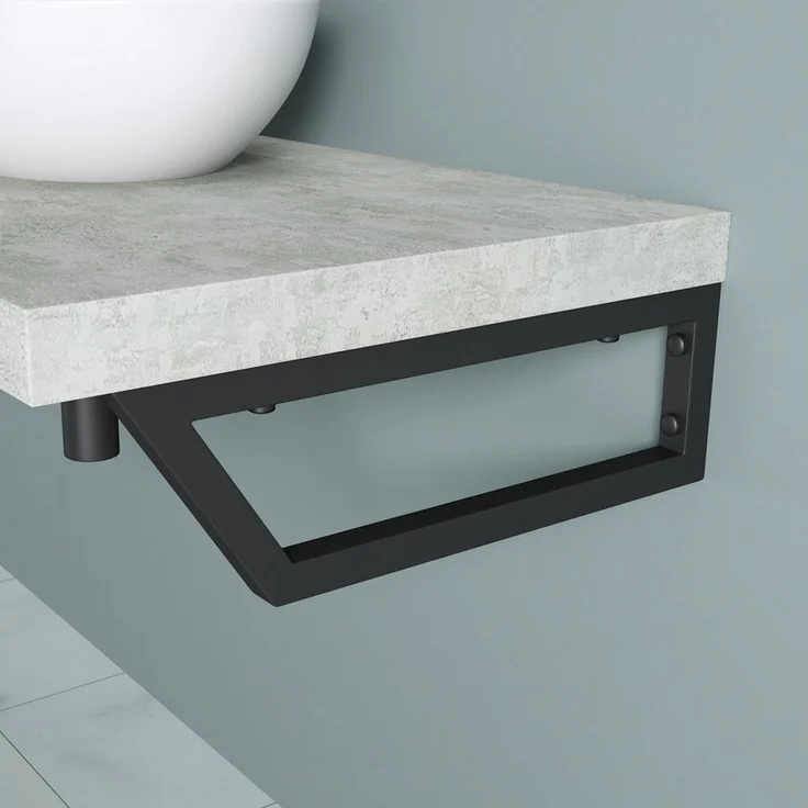 doporro Wandregalhalter rostfreie Edelstahl Wandkonsole Wandhalter Regalträger Regalhalter, 2-tlg. – Bild 3