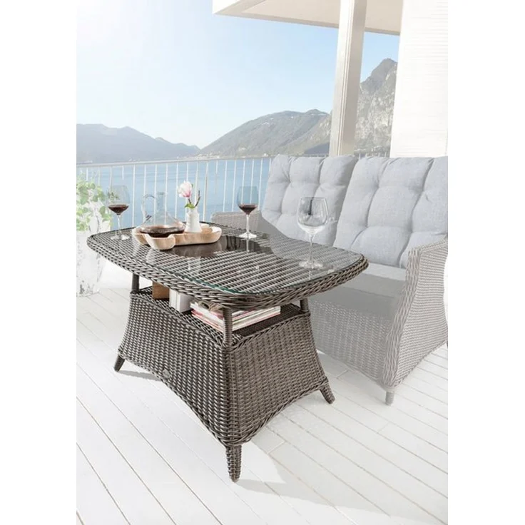 Destiny Gartentisch CASA MERANO, (120x66x77cm), Aluminium, Polyrattan – Bild 3
