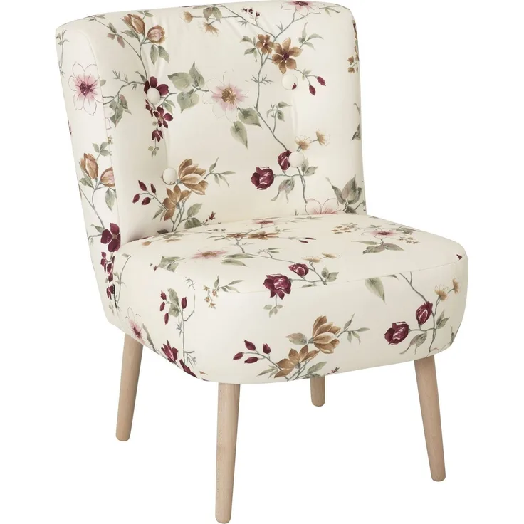 Sessel Kamle Bezug Flachgewebe Buche natur / weiß 21638