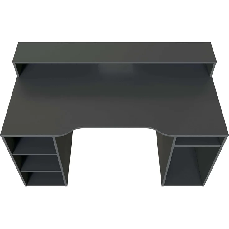 Habitdesign Ozone, Gamertisch, Computertisch, Finish in Anthrazit, Maße: 136 cm (L) x 67 cm (B) x 73-88 cm (H). – Bild 4