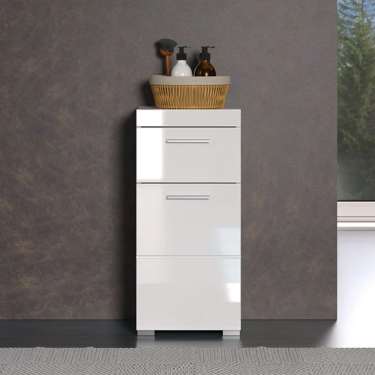 Trendteam 'Amanda' Midischrank, Holz, 79 x 31 x 37 cm, Weiß – Bild 9