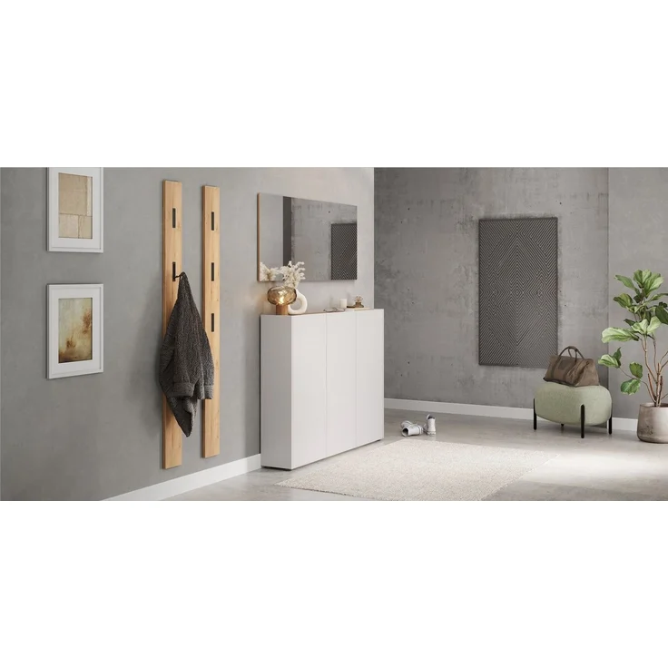 Germania Schuhschrank 1347-605 GW-Libbiano, in Kaschmir/Navarra-Eiche-Nb, mit grifflosem Design, 138 x 105 x 25 cm (BxHxT) – Bild 1