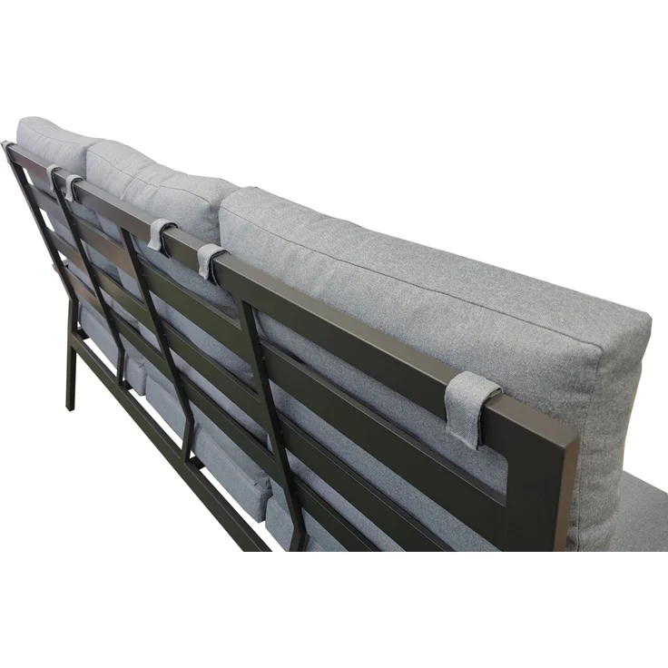 Gartensofa Bondino, Aluminium, Grau, 210 x 85 x 109 cm – Bild 4