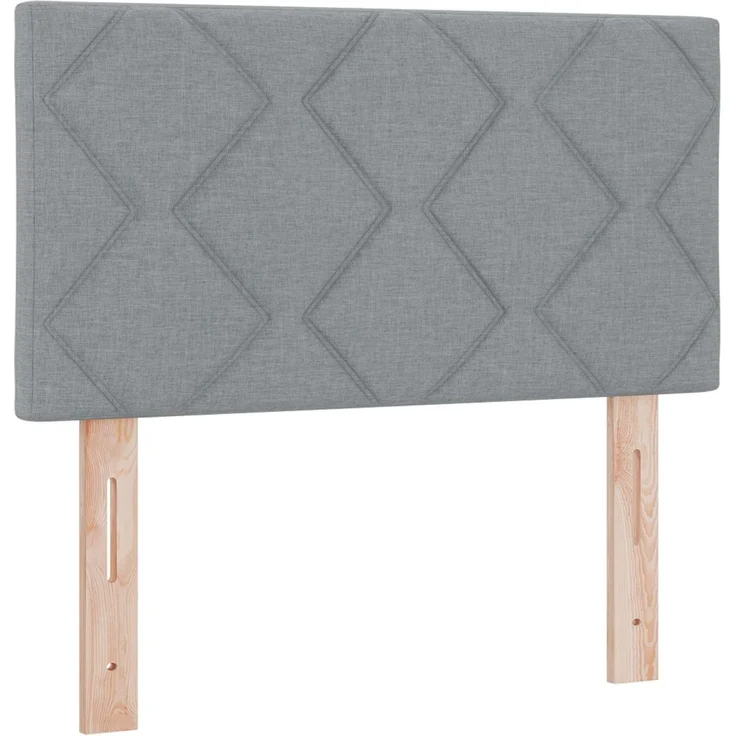 vidaXL Boxspringbett mit Matratze Hellgrau 80x200 cm Stoff 3450355 – Bild 3