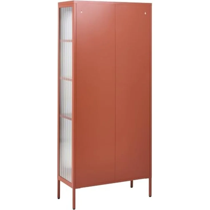 Vitrine mit Glastüren FOXTON Metall 80 cm Goldbraun – Bild 6