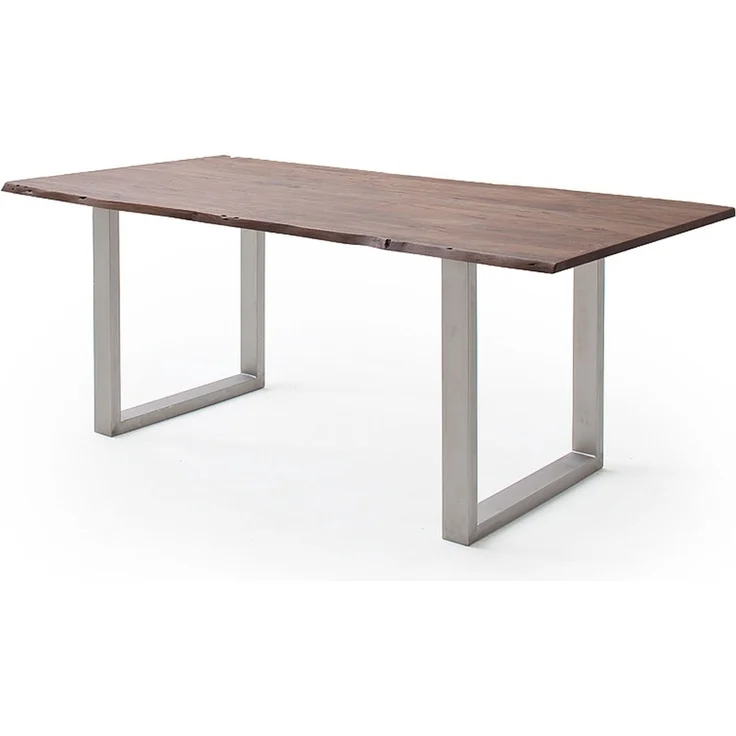 Baumkantentisch >Calabria< in Akazie walnussfarbig - 160x76,5x90 (BxHxT) – Bild 2