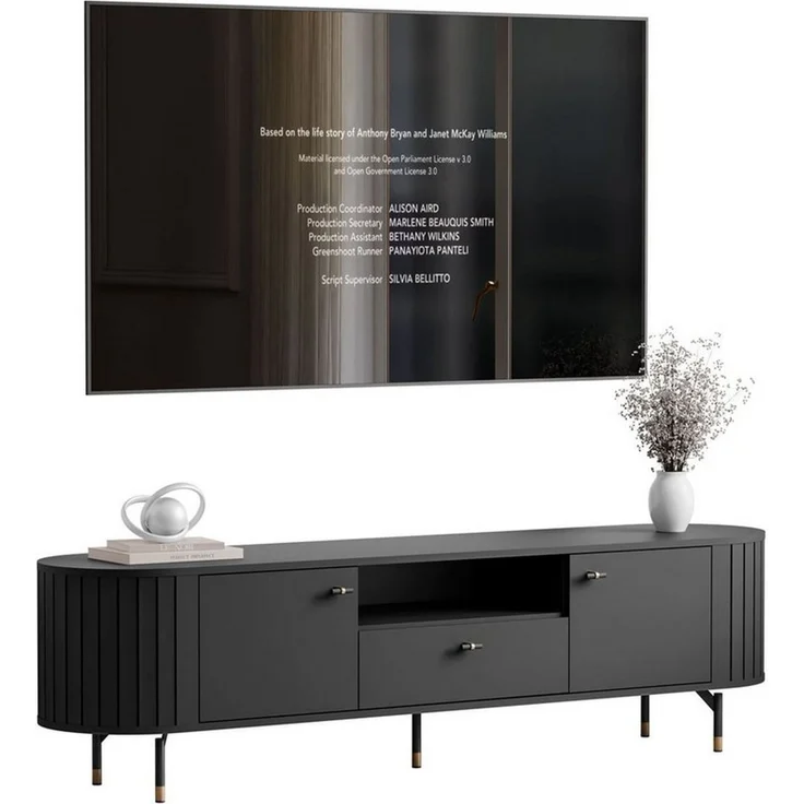 Lookway TV-Schrank ELODIE 180 cm mit Stauraum und Soft-Close-System (1x TV schrank) Breite: 180 cm – Bild 5