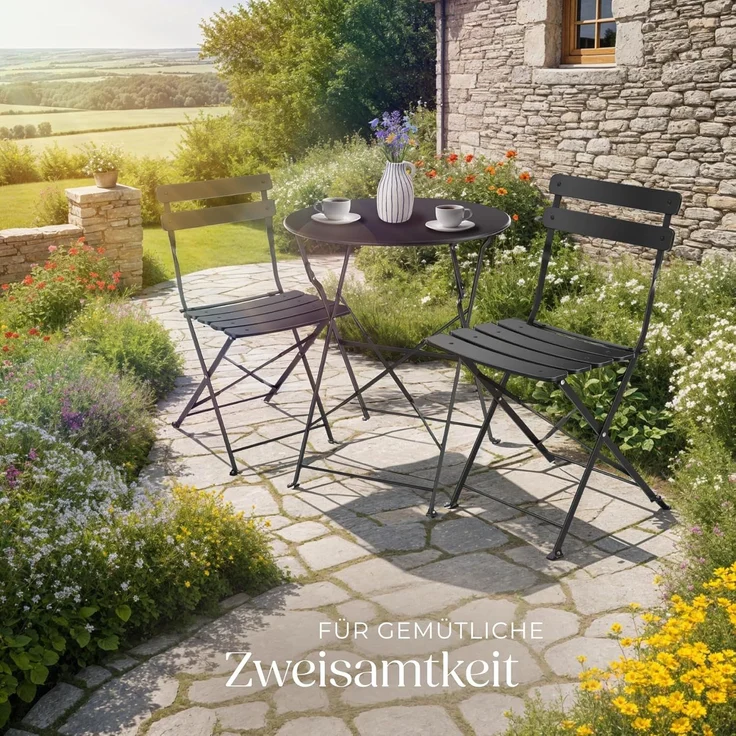 tectake Essgruppe Bistrotisch Set, (Set, 3-tlg), für 2 Personen – Bild 9