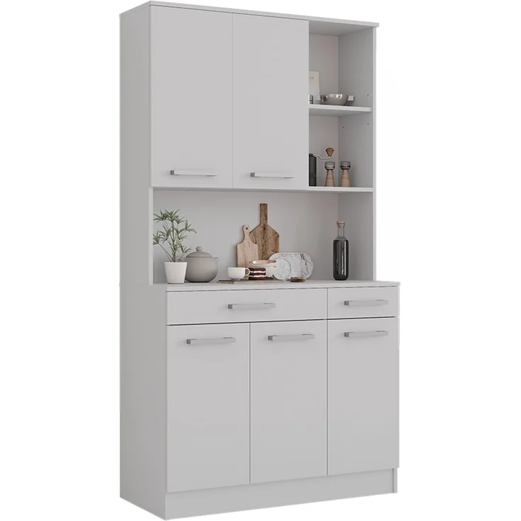 Küchenbuffet Raul Weiß 100.1 x 188.5 cm mit 5 Türen & 2 Schubladen Vicco – Bild 6