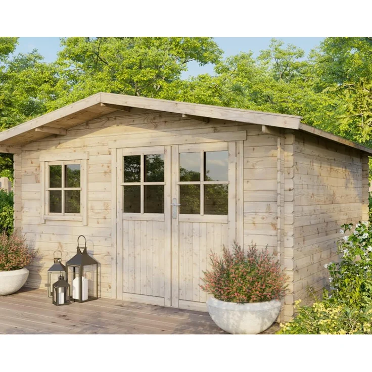 McGarden 'Como' Gartenhaus, Holz natur, 400 x 300 x 226 cm – Bild 1