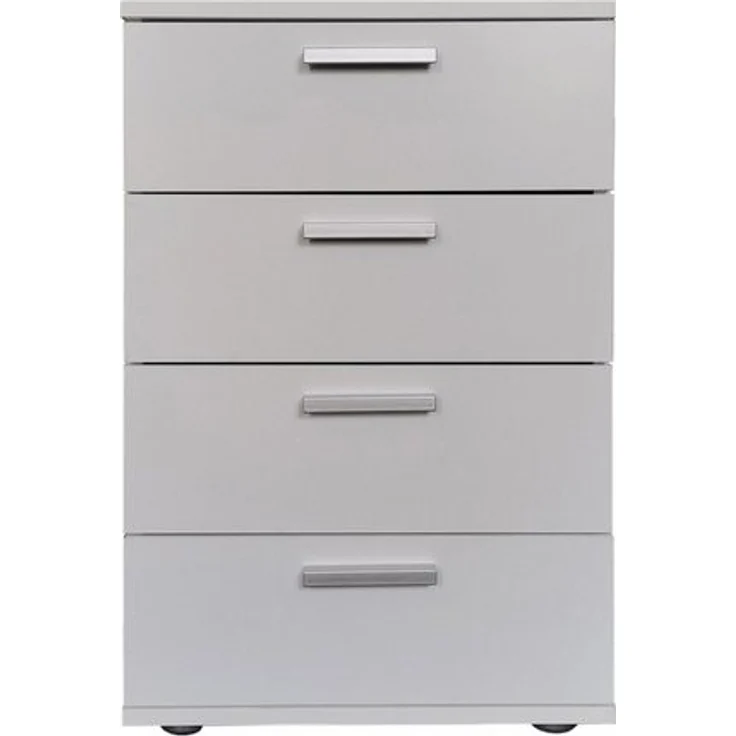 HTI-Living Nachtschrank Nachtkommode 4 Schubladen Nina Weiß (Stück, 1-St, 1 Nachtschrank) Nachtschrank Nachttisch – Bild 4