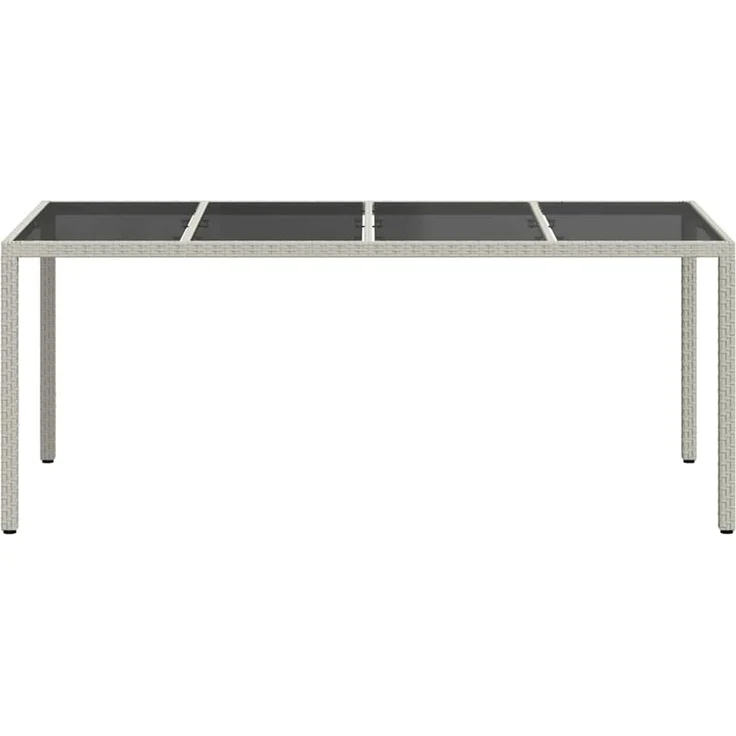vidaXL Gartentisch Weiß 190 x 90 x 75 cm Poly-Rattan 362549 – Bild 3