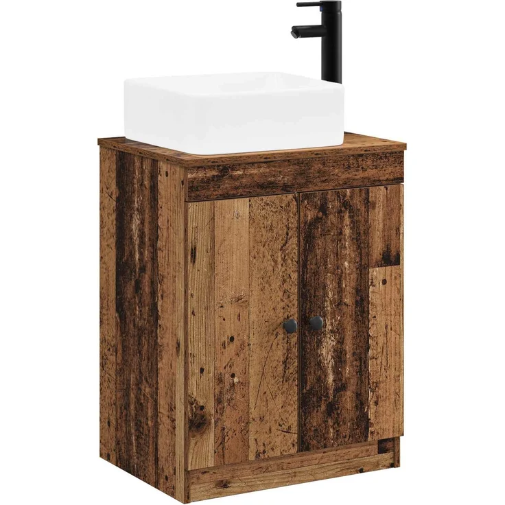 vidaXL Waschbeckenschrank Altholz 54 x 41 x 100 cm Holzwerkstoff 3404238 – Bild 2