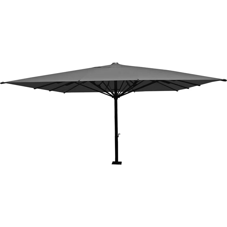 MCW Gastronomie-Luxus-Sonnenschirm D20, anthrazit, mit Kurbelmechanismus, 7,2 m Spannweite, witterungsfest und windstabil