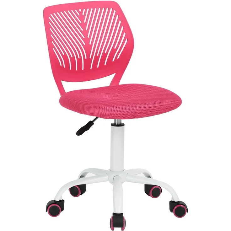 FurnitureR Bunter Schreibtischstuhl, moderner höhenverstellbarer Computerstuhl ohne Armlehnen, ergonomischer Drehstuhl für Kinderzimmer und Home Office – Bild 1