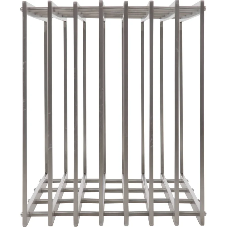DELUKE® Kaminholzregal Metall PREMIUM - Innen und Aussen, Edelstahl Brennholzregal innen Kaminholzständer Kaminholzhalter Feuerholzregal Aussen Holz stapeln Terrasse, 40x50x100cm – Bild 5
