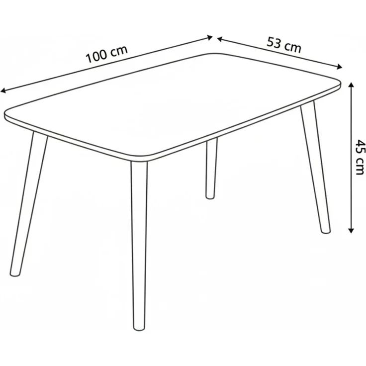 Skye Decor 'Luci - Walnut' Couchtisch, Walnuss, 100 x 45 x 53 cm – Bild 5