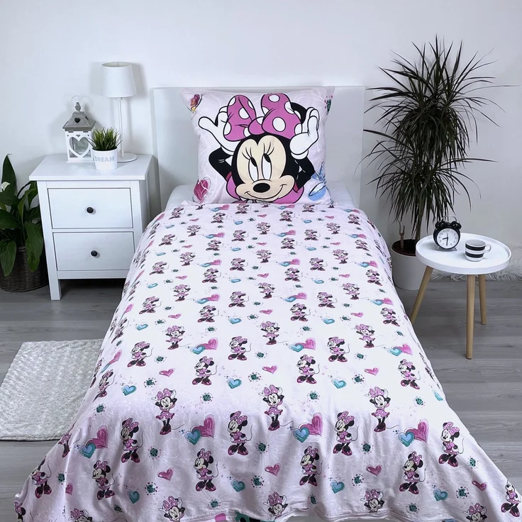 Disney Minnie Mouse Design Kuschelige Bettwäsche Baumwolle, 160x200 cm & 70x80 cm – Bild 3