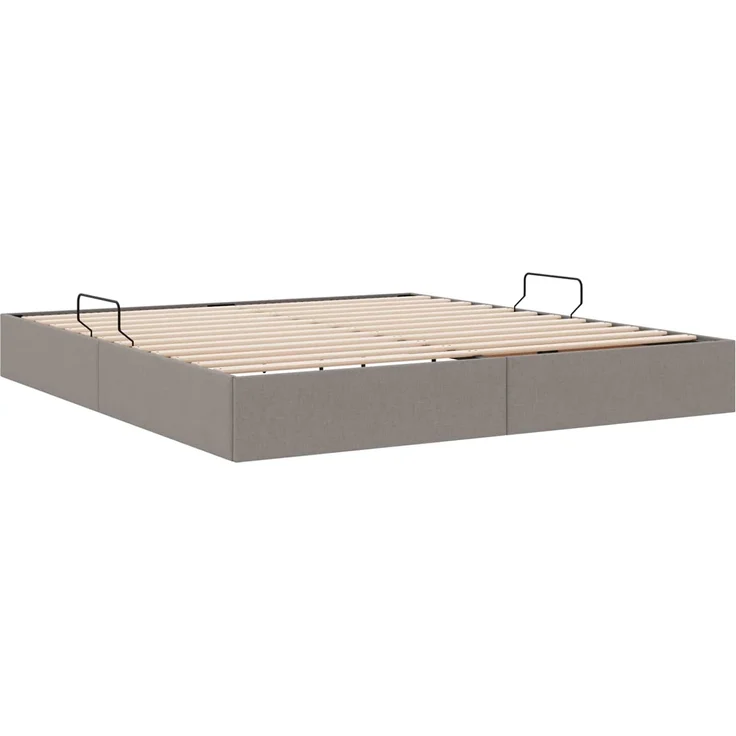 vidaXL Ottoman Bettgestell mit Speicher Taupe 180 x 200 cm Stoff 3442841 – Bild 5