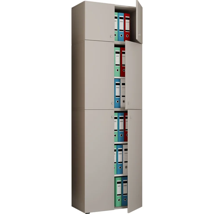 VCM Büroschrank Lona 917791 Grau H. 223 x B. 70 x T. 39 cm – Bild 1